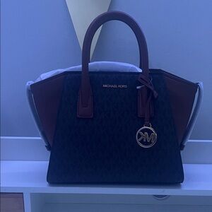 Michael Kors Black and Tan Satchel